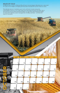 Moore Farms 2023 calendar design October spread