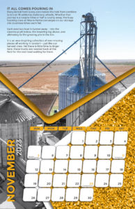 Moore Farms 2023 calendar design November spread