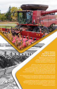 Moore Farms 2023 calendar design back section spread