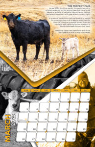 Moore Farms 2023 calendar design March spread