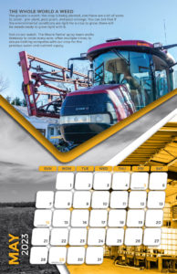 Moore Farms 2023 calendar design May spread