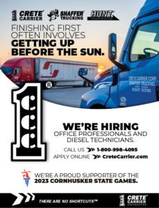 Crete Carrier Corporation 2023 Cornhusker State Games quarter-page ad