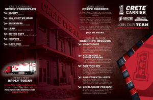 HR Recruiting accordion fold quad-fold brochure - exterior panels flattened