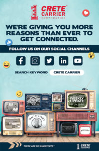 Crete Carrier Corporation social channels poster design